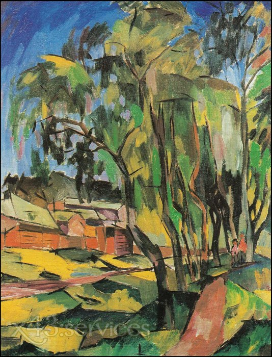 Aristarkh Lentulov - Landschaft mit Baeumen - Landscape with Trees